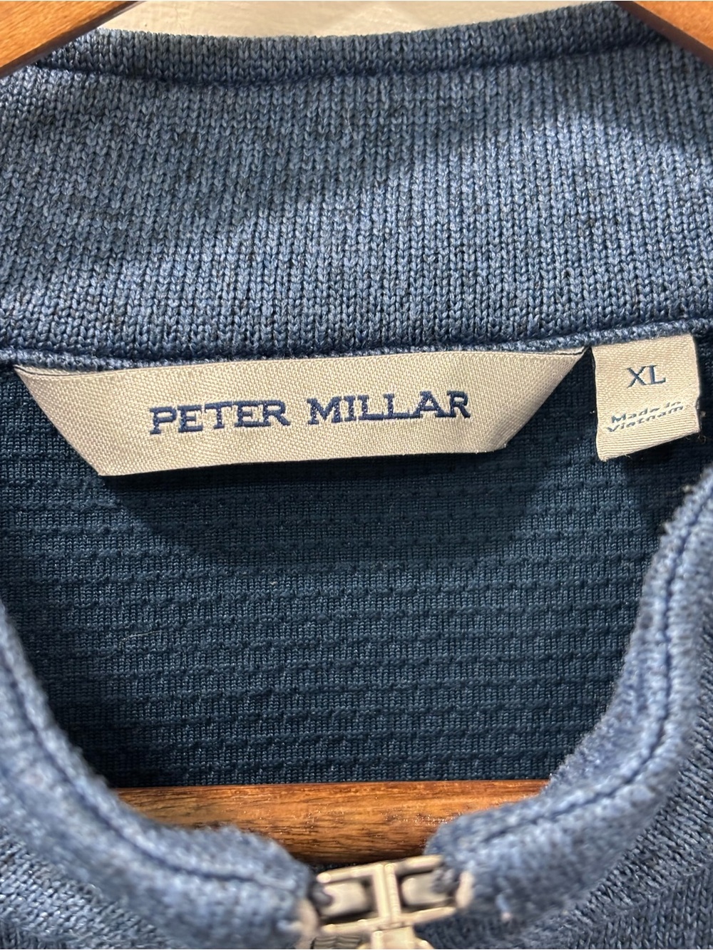 Peter Miller Men’s 1/4 Sweater Size XL Blue Performance Golf Pullover CC Logo - Picture 2 of 7